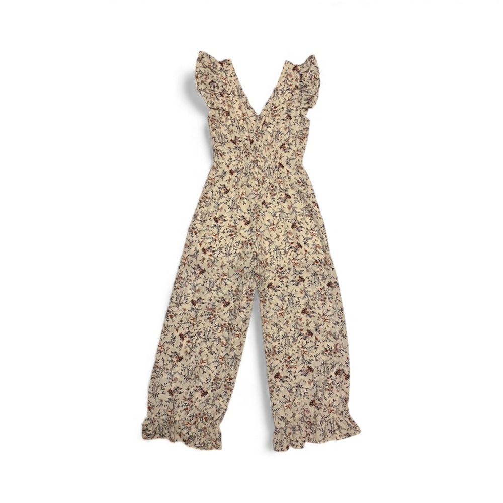 STORIA Floral Chiffon V-neck Romper